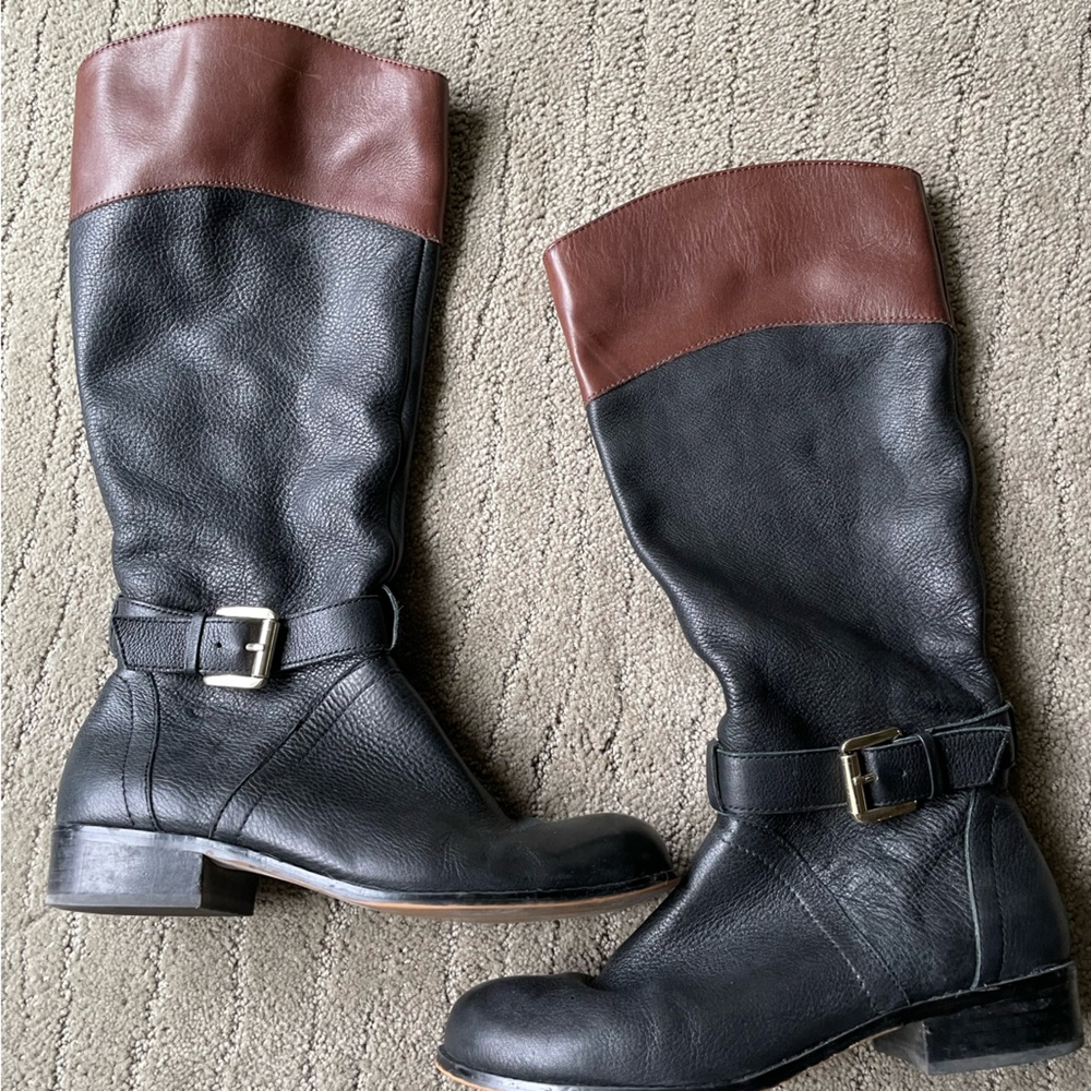 Lands' End Black and Brown Heeled Boots
